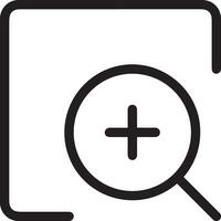 Zoom find icon symbol image vector. Illustration of the search lens design image vector