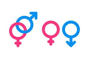 Men and women symbol. Gender icon. Vector stock illustration