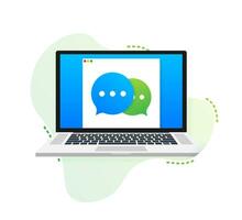 Chat Message Bubbles icon on white background. Vector stock illustration