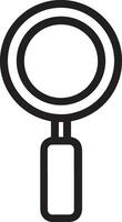 Zoom find icon symbol image vector. Illustration of the search lens design image vector