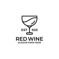 Ilustración de vector de diseño de logotipo de vino