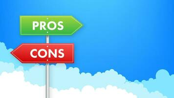 Pros cons comparison, Make Decision, optimal solutions. Correct Wrong. Vector stock illustration