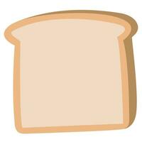plano diseño soltero un pan rebanada icono vector ilustración.