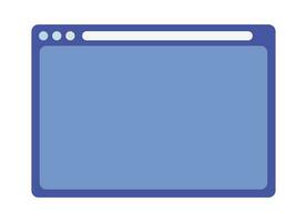 Computer aesthetic template. Frame display computer monitor vector illustration.