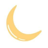 Vector moon. Simple illustration crescent.