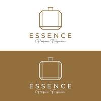 Luxury essence fragrance perfume logo template design isolated background. vector