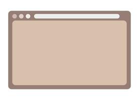 Frame display computer monitor vector illustration.