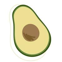 Flat illustration of avocado vector icon isolated on white background.