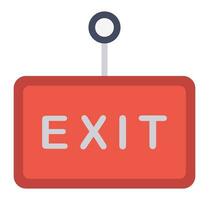 An editable flat icon of exit sign. Exit only board. Traffic sign isolated on white background. Vector Exit only text.