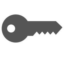 Key icon in trendy flat style, key monochrome, key icon. vector