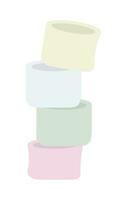 Illustration of marshmallows in flat design. stacked marshmallows. marshmallows vector. vector