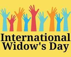 International Widow's Day illustration vector