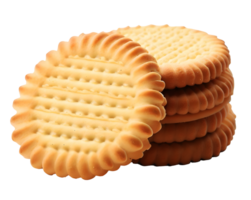 entier blé farine biscuit salé ou biscuit biscuits sur transparent. ai généré png