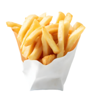 francés frito papas fritas en transparente. ai generado png