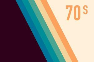 70s, 1970 abstract vector stock retro lines background. Vector illustration.