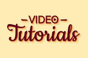 Video tutorials retro style icon. Study and learning background, distance education and knowledge growth. Vector illustration