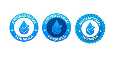 Anti bacterial and virus solution. 3d shield icon. White background. vector
