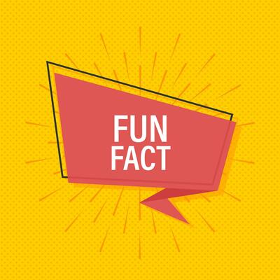 Ribbon banner with text fun fact, poster in pop art style. Vector stock illustration.