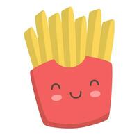 Free vector french fries cartoon icon illustration.