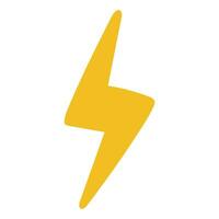 Thunder and bolt lighting flash icon. vector