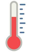 Thermometer flat icon. vector