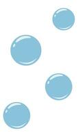 Soap bubbles, suds and foam vector icon.