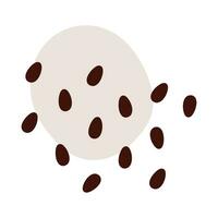 Hand drawn abstract spots flat vector icon.