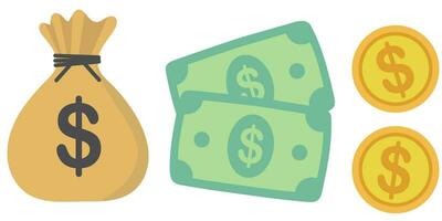 Money set icon. vector