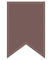Brown bookmarks isolated on white background. vector