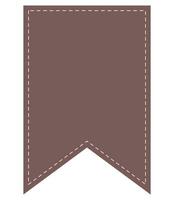 Brown bookmarks isolated on white background. vector