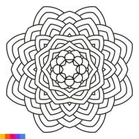 Mandala Art for Coloring Book. Clean Decorative round ornament. Oriental pattern, Vector illustration Coloring book page. Circular pattern in form of mandala for Henna, Mehndi, tattoo, decoration.