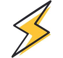 Electric lightning bolt. Thunder icon. Modern flat style vector illustration.