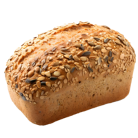 Whole wheat bread on transparent. AI Generated png