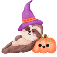 Halloween Faultier, süß Faultier, Halloween png