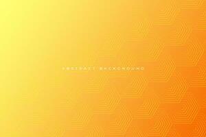 Abstract hexagon background in orange and yellow gradient colors vector