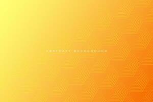 Abstract hexagon background in orange and yellow gradient colors vector