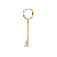 gouden sleutel 3d renderen ilustration png