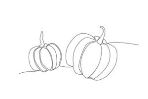 dos calabazas para un celebración comida vector