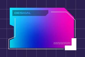 Futuristic pop up interface illustration. Video overlay element. vector