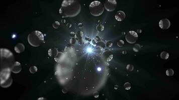 Bubble bokeh particle video