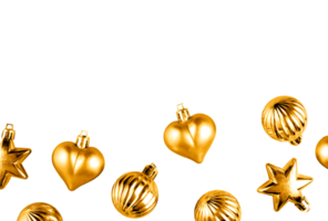 golden christmas ball border ornaments png