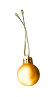 hanging gold christmas ball ornament png