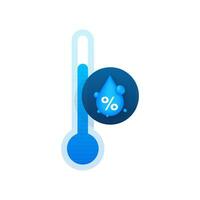 Humidity weather sensor. Water level, rate. Vector stock illustration.