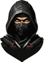 nero ninja logo portafortuna design ai generativo png