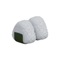 Japanese food onigiri 3d icon png