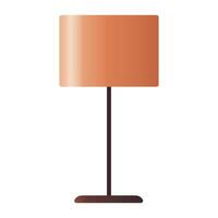 Simple vintage table lamp in flat style. All Objects Are Repainted. vector