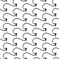 Seamless pattern with doodle arrows vector