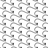 Seamless pattern with doodle arrows vector