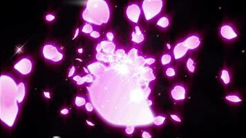 Sakura leaf particle video