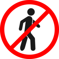 No walking traffic sign, prohibition no pedestrian sign for graphic design, logo, website, social media, mobile app, ui png